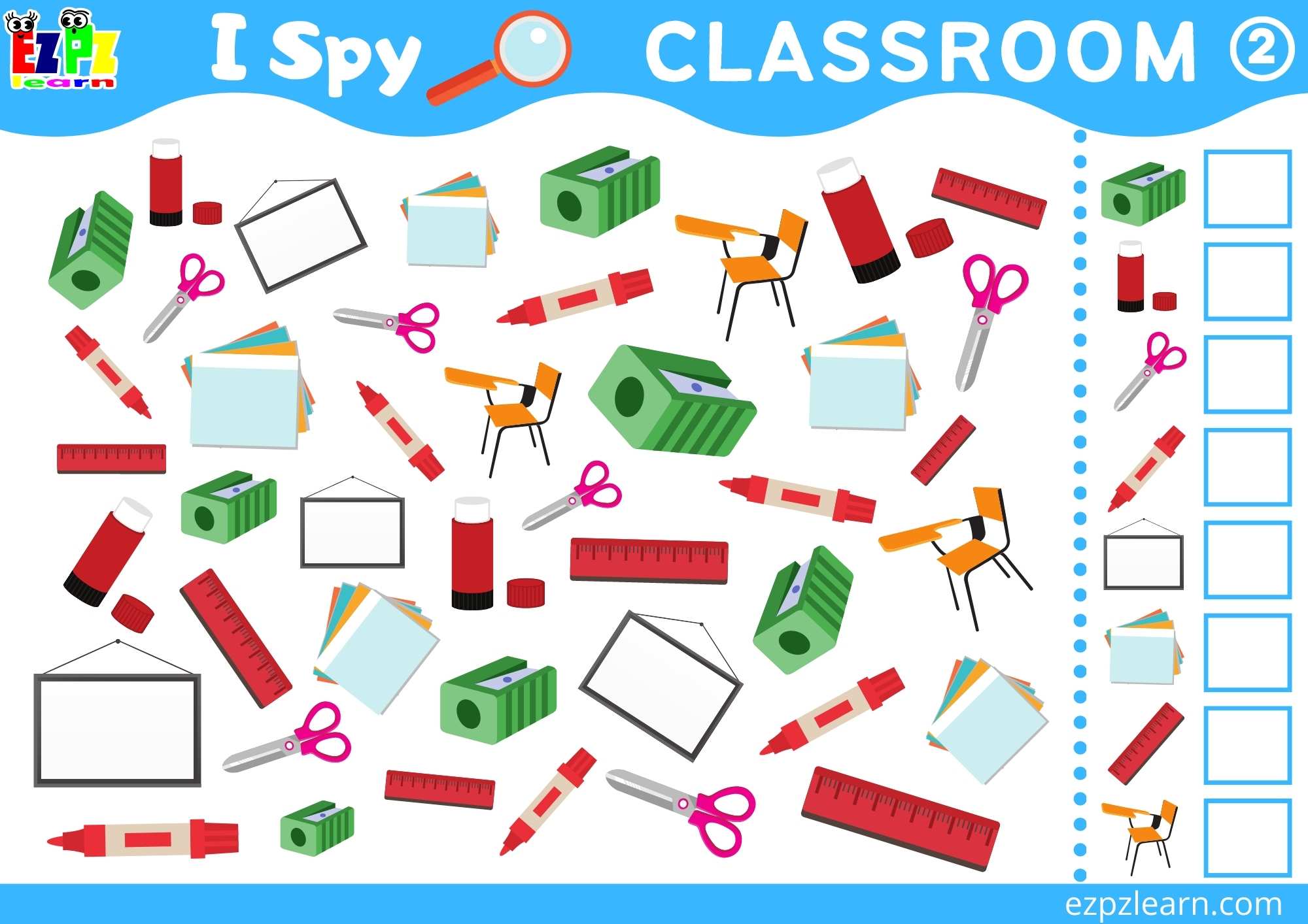 Classroom 2 Topic I Spy Game for kids Free PDF Download 